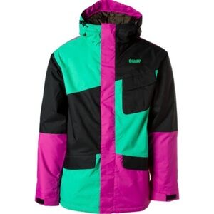 Orage Colour Block Ski Snowboard Jacket Men’s Medium Green Black Purple